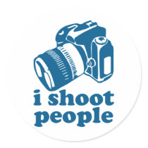 I Shoot People - Blue stickers by visualnewbie I Shoot People - Blue stickers