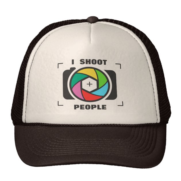 I Shoot People - Colorful Camera Shutter Fun Trucker Hat 1/1