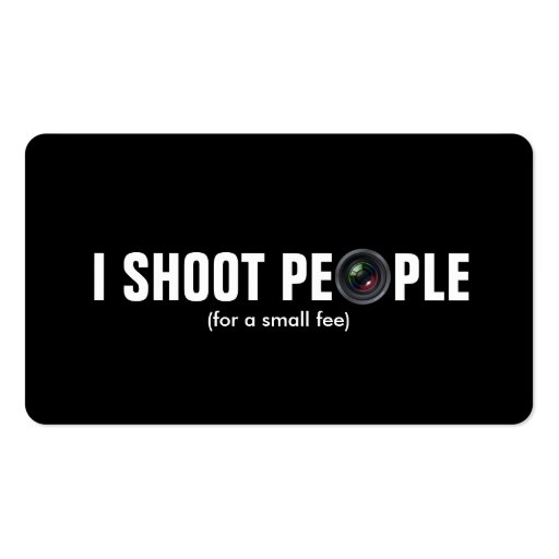 I shoot people - Metallic Paper (photography) Business Card Template (front side)