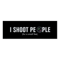 I shoot people - Metallic Paper (photography) Business Cards