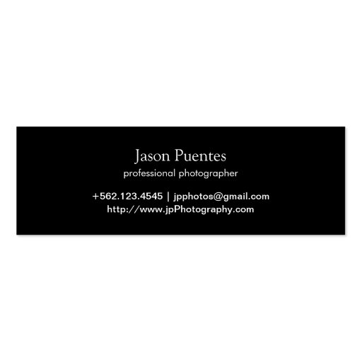 I shoot people - Metallic Paper (photography) Business Cards (back side)