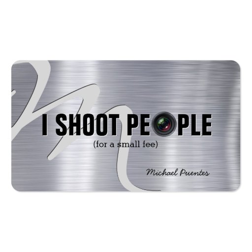 I shoot people - Photography Business Card (front side)