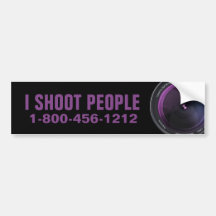 I shoot people - Professional Photographer Bumper Sticker