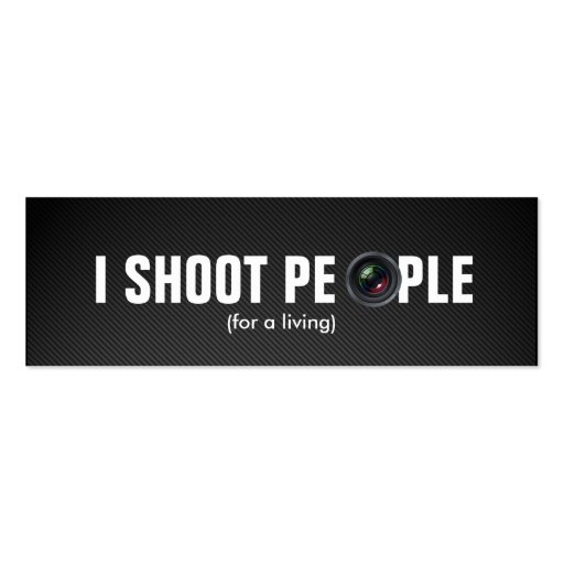 I shoot people - Professional Photographer Business Card (front side)