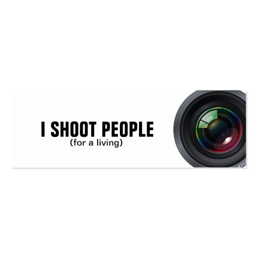 I shoot people - Professional Photographer Business Cards (front side)