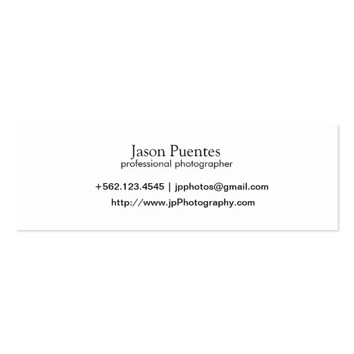 I shoot people - Professional Photographer Business Cards (back side)