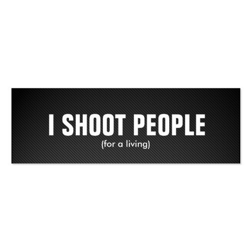 I shoot people - Professional Photographer Business Card Templates (front side)