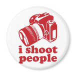 I Shoot People - Red Refrigerator Magnets