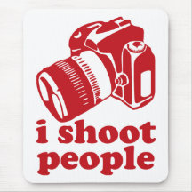 I Shoot People - Red Mouse Pads