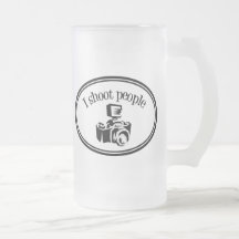 I Shoot People Retro Photographer's Camera B&W Mugs