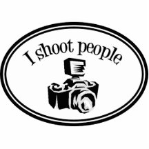 I Shoot People Retro Photographer's Camera B&W Photo Cutouts