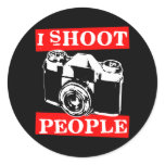 I Shoot People Round Sticker
