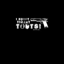 I Shoot Touts - Female Skinny Fit Dark t-shirts