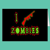 I Shoot Zombies! Funny Zombie Tshirt cards