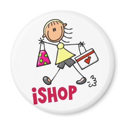 I SHOP Stick Figure T-Shirts & Gifts Fridge Magnet
