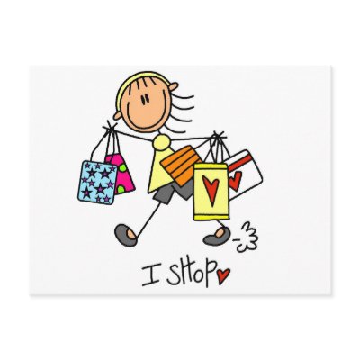 I Shop Tshirts and Gifts Postcard