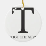 i shot the serif funny typography tshirt christmas tree ornaments