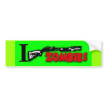 I SHOTGUN ZOMBIES bumper stickers