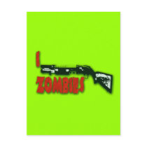 I SHOTGUN ZOMBIES postcards by aandjdesigns I SHOTGUN ZOMBIES postcards
