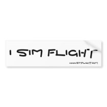 I SIM FLIGHT, WWW.SIMFLIGHT.COM bumper stickers