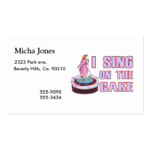 I Sing On The Cake Business Cards