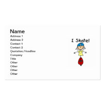 I Skate Skateboarding Girl Business Card