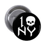 I Skull NY Pin buttons