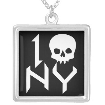 Skull Pendant Necklace. I Skull NY Sterling Silver Pendant Necklace by CandyRazor. I Skull NY Sterling Silver Pendant Necklace