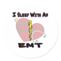 I sleep with an EMT Stickers stickers