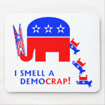 I Smell A Democrap mousepads by JustRightWing I Smell A Democrap mousepads