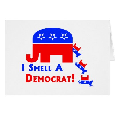 I Smell A Democrat Greeting Cards by JustRightWing