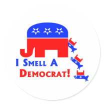 I Smell A Democrat stickers by JustRightWing I Smell A Democrat stickers