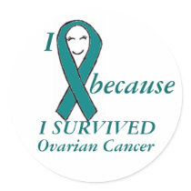 I smile because I survived Ovarian Cancer sticker