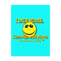 I SMILE BECAUSE... postcards