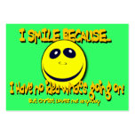 I SMILE BECAUSE... Tract Cards / Business Cards