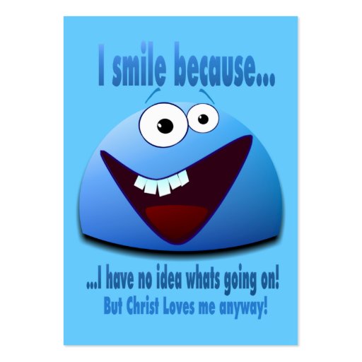 I smile because...V2 Tract Cards / Business Card Template (front side)