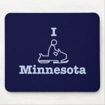 I Snowmobile Minnesota mousepads