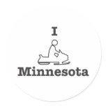 I Snowmobile Minnesota Stickers