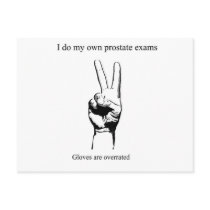 I so my own prostate exams post card