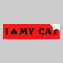 I (spade) My Cat bumper stickers