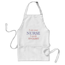 I speak English aprons