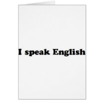 I Speak English cards