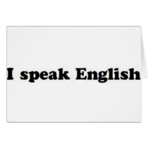 I Speak English cards