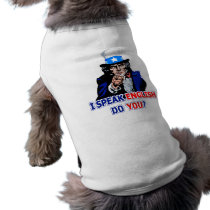I Speak English Dog Shirt pet clothing