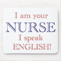 I speak English mousepads