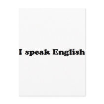 I Speak English postcards