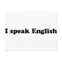 I Speak English postcards