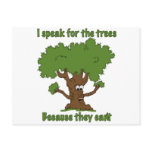 I speak for the trees postcard