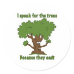 I speak for the trees sticker
