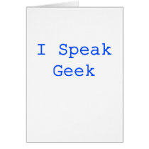 I Speak Geek cards